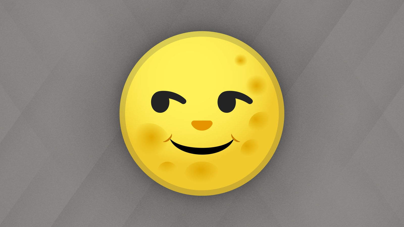Ein Emoji eines Vollmondes mit Gesicht.