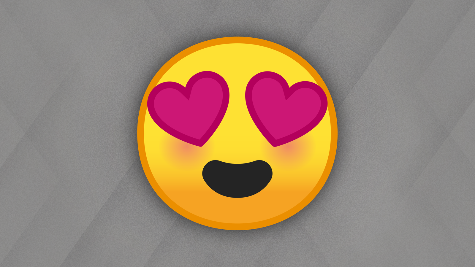 Ein Emoji mit Herzen in den Augen