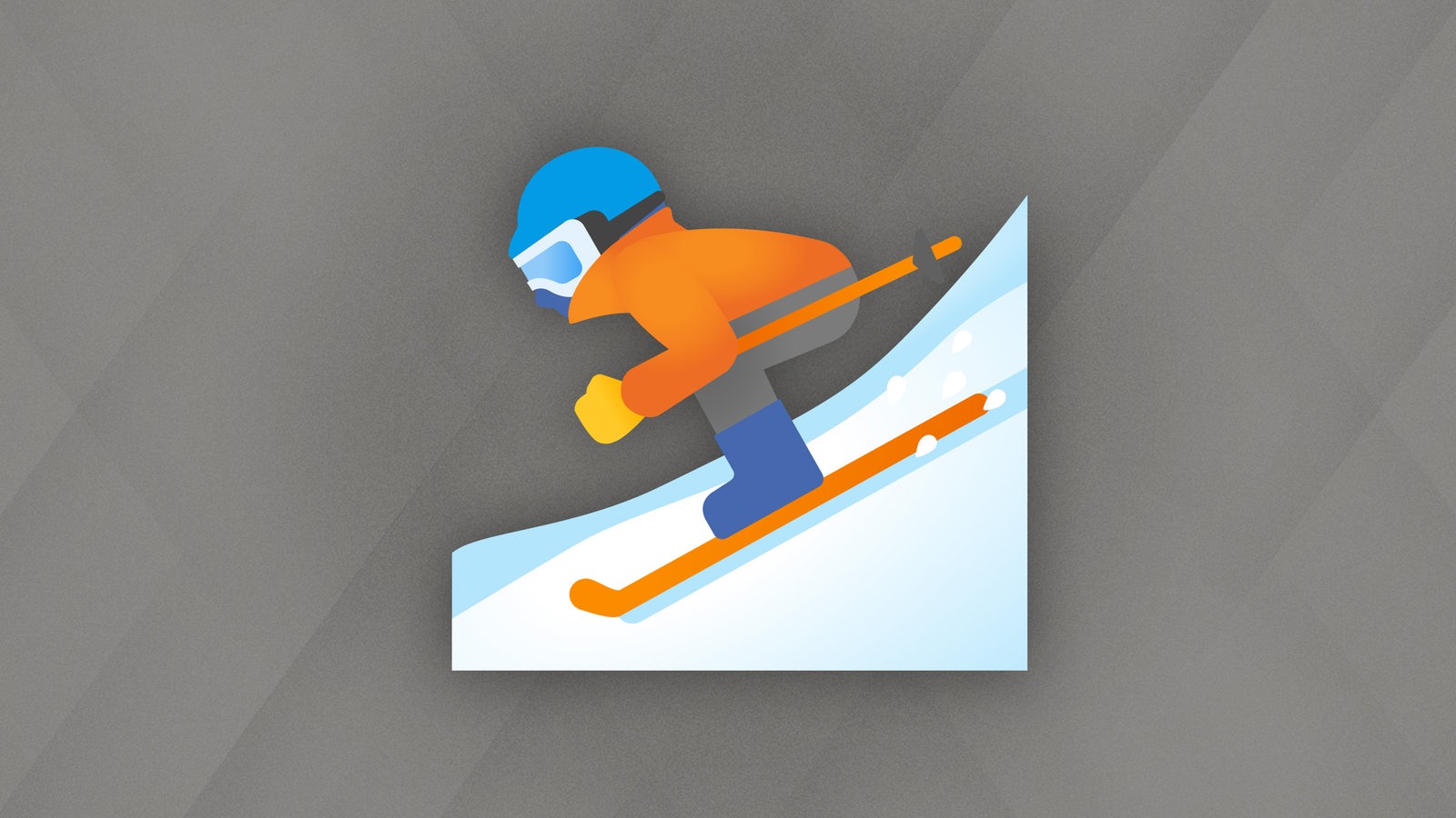 Ein Emoji eines Skifahrers.