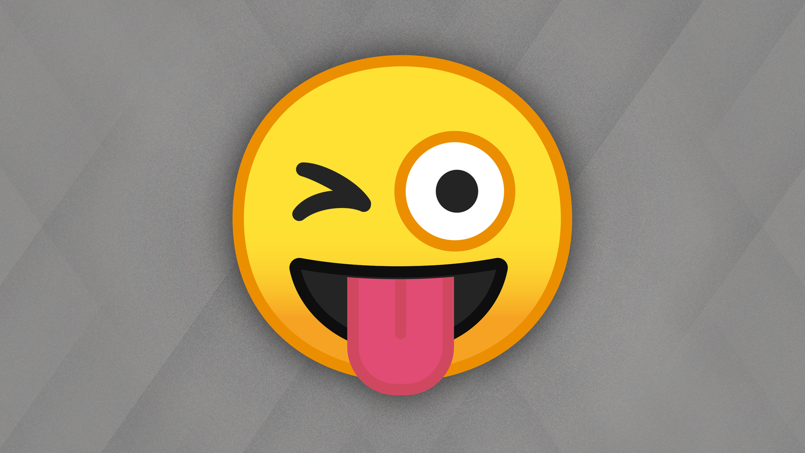 Ein Emoji, das die Zunge herausstreckt und zwinkert